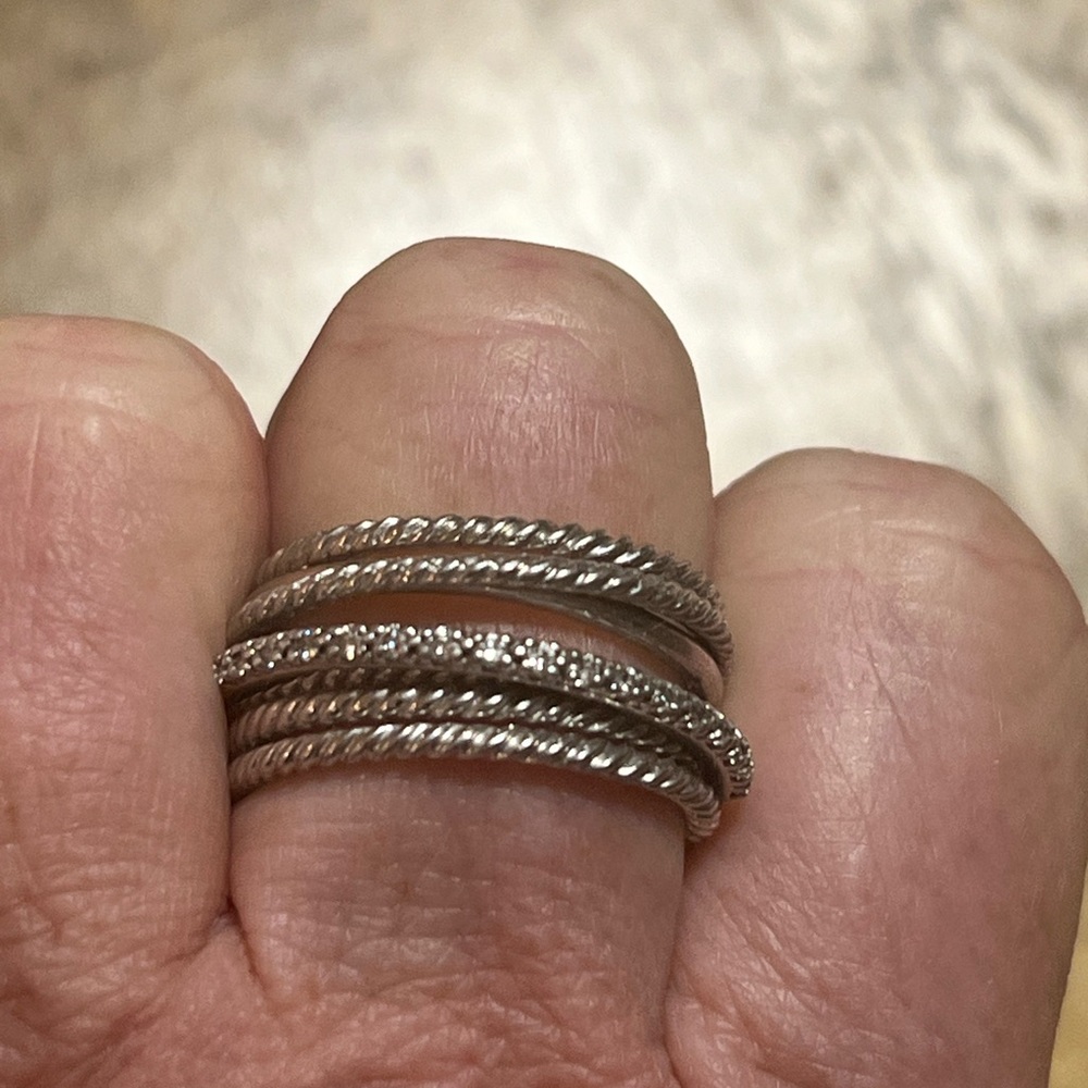 David Yurman Crossover ring with Diamonds